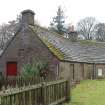 Historic building recording, E elevation, general view from N, Angus Folk Museum, Kirk Wynd, Glamis