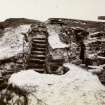 Photograph of Freswick 'Sands' Broch, steps in wall.