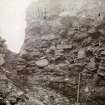 Excavation photograph at Hillhead Broch. 