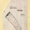 Scanned image of ink drawing 'Elsie Wick 1902' by John Nicolson.