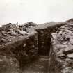Photograph of the entrance passage at Norwall Broch.