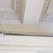 Interior.  Third floor.  Detail of cornice on shop floor.