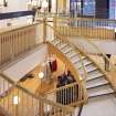 Interior.  Ground floor.  View of stairs leading to basement shop floor, from south west.