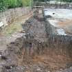 Watching brief, E trench from N, New Joiner's Shop, Ancaster Square North, Callander