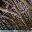 General view of the roof structure of the byre.