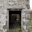 View from NE of the entrance in the NE end-wall of the stable.