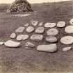 Photograph, Keiss Road Broch, showing collection of querns and stone vessels.  