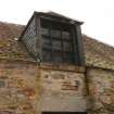 Standing building survey, W elevation of E range showing the dormer at first-floor level from W, Courtyard Buildings, Kenmore Hotel