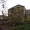 Standing building survey, N gable of E range showing its slit windows at the upper level from N, Courtyard Buildings, Kenmore Hotel