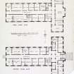 Photographic copy of alternative ground and first floor plans, Department of Zoology, University of Edinburgh.