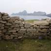 Watching brief, Detail of collapse before commencement of repair works, Repairs to S Wall and Gable, Blackhouse G, St Kilda