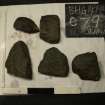 Watching brief, Finds 23, Five dolorite ard fragments from 004c, Repairs to S Wall and Gable, Blackhouse G, St Kilda
