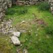 Watching brief, Trench 1, Pre-excavation shot from N, Rubble Removal, Blackhouse F, St Kilda