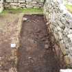 Watching brief, Post-excavation record shot of trench 1 from N, Rubble Removal, Blackhouse F, St Kilda