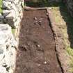 Watching brief, Trench 2 post excavation record shot from E, Rubble Removal, Blackhouse F, St Kilda