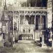 Interior view showing screen and furnishings in situ, Moray Aisle, St Giles Cathedral, Edinburgh.