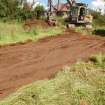 Watching brief photograph, The Snabs, Working shot, turf stripping for pipe track