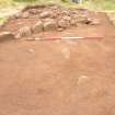 Excavation, Site 1, Wall 002 from N, Blasthill, Argyll, 2007