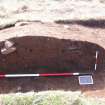 Excavation, Site 2, N-facing section from S, Blasthill, Argyll, 2007