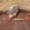 Excavation, Site 3, E facing section from W, Blasthill, Argyll, 2007