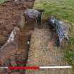 Excavation, Trench B, Chamber deturfed from N, Blasthill Chambered Tomb, 2009