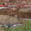 Excavation, Trench B, Chamber deturfed from W, Blasthill Chambered Tomb, 2009