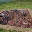 Excavation, Trench A, Trench deturfed and cleaned from N, Blasthill Chambered Tomb, 2009