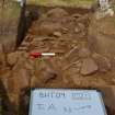 Excavation, Trench A, Collapsed red slabs from W, Blasthill Chambered Tomb, 2009