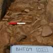 Excavation, Trench A, Collapsed red slabs from W, Blasthill Chambered Tomb, 2009