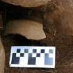 Excavation, Trench B, Pottery in situ in chamber 2A from N, Blasthill Chambered Tomb, 2009