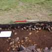 Excavation, Trench B, Section #28 from W, Blasthill Chambered Tomb, 2009