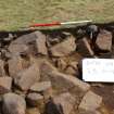 Excavation, Trench B, Section #28 from W, Blasthill Chambered Tomb, 2009