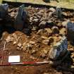 Excavation, Trench A, Paving in situ from W, Blasthill Chambered Tomb, 2009