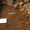 Excavation, Trench A, Black surface under paving from W, Blasthill Chambered Tomb, 2009