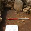 Excavation, Trench A, Black surface under paving from W, Blasthill Chambered Tomb, 2009