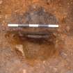 Archaeological evaluations and excavations, Cut of posthole 025, Rhicullen Quarry, Invergordon, Highland
