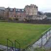 Archaeological evaluation, Trenches 5 and 6 being backfilled from SE, Archers Hall, 66 Buccleuch Street