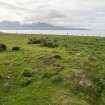 Laig, Eigg. View of the square cairn (no. 652) at the W edge of the group, looking N. 