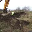 Watching brief photograph, Dykebar Hill, Strathcarron Drive, General of excavation E side of wall 02