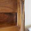 Interior view showing detail of door handle in Bedroom One on first floor of house at The Steading, Nether Blainslie.