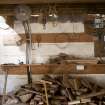 Interior view of workshop at The Steading, Nether Blainslie.