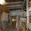 Interior view showing sawdust extractor in workshop at The Steading, Nether Blainslie.