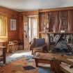 Interior view of living room on ground floor of house at The Steading, Nether Blainslie.