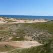 Archaeological test pits, View towards dune slack. Fore dunes in the background, Trump International Golf Links