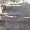 Archaeological evaluation, Trench 4, wall 006, Allanbank, Duns, Scottish Borders