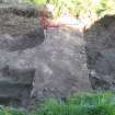 Archaeological evaluation, Trench 6, wall 028, Allanbank, Duns, Scottish Borders