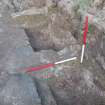 Archaeological evaluation, Trench 6, wall 031, Allanbank, Duns, Scottish Borders