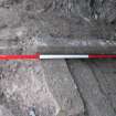 Archaeological evaluation, Trench 5, close up of door frame masonry on wall 021a, Allanbank, Duns, Scottish Borders