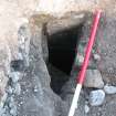Archaeological evaluation, Trench 5, drain and shaft 024, Allanbank, Duns, Scottish Borders