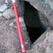 Archaeological evaluation, Trench 5, drain and shaft 024, Allanbank, Duns, Scottish Borders